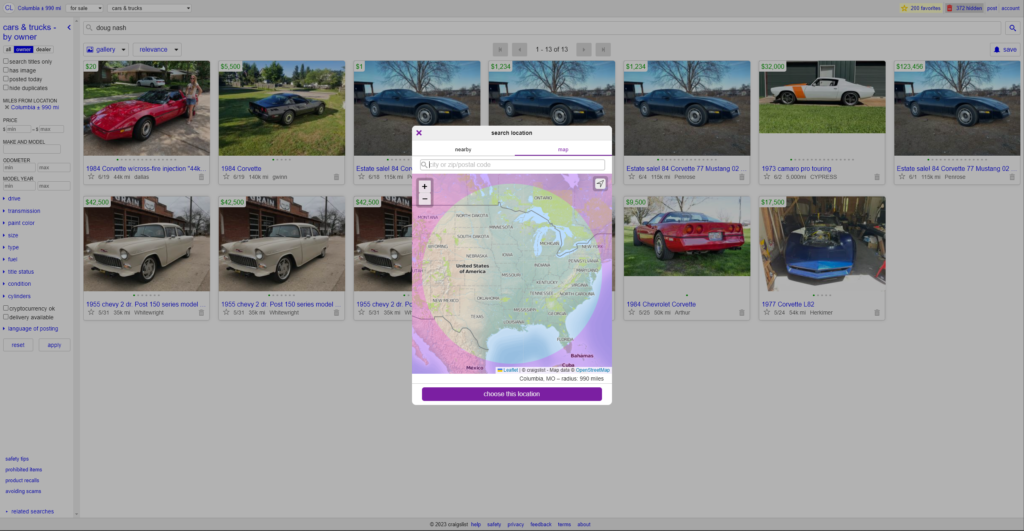 Craigslist wider search radius